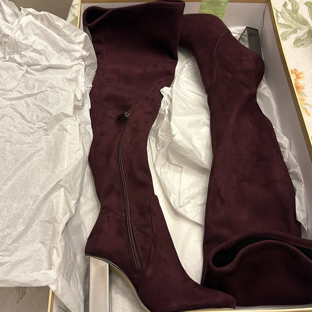 Michael kors Petra stretch burgundy/wine over the knee boots
